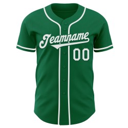 Maglia Kelly personalizzata, autentica, verde, baseball, bianca