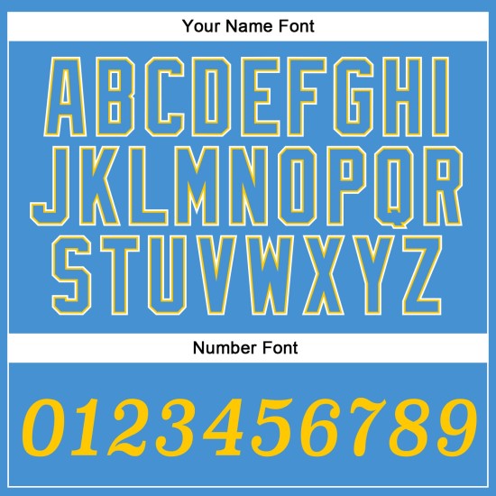 Maillot de baseball authentique Custom Powder Or-Blanc-Bleu