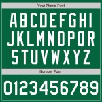 Maglia Kelly personalizzata, autentica, verde, baseball, bianca