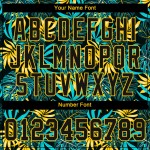 Maillot de baseball personnalisé motif feuilles de palmier noir tropical noir-or 3D authentique Maillot de baseball personnalisé motif feuilles de palmier noir tropical noir-or 3D authentique