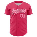 Maglia da baseball personalizzata per San Valentino, con cuore autentico rosa e bianco, 3D