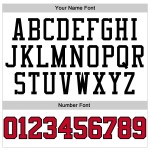 Maillot de baseball rétro authentique en tricot côtelé, blanc, rouge et noir