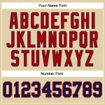 Maglia da baseball autentica personalizzata, blu navy e rossa Maglia da baseball autentica personalizzata, blu navy e rossa