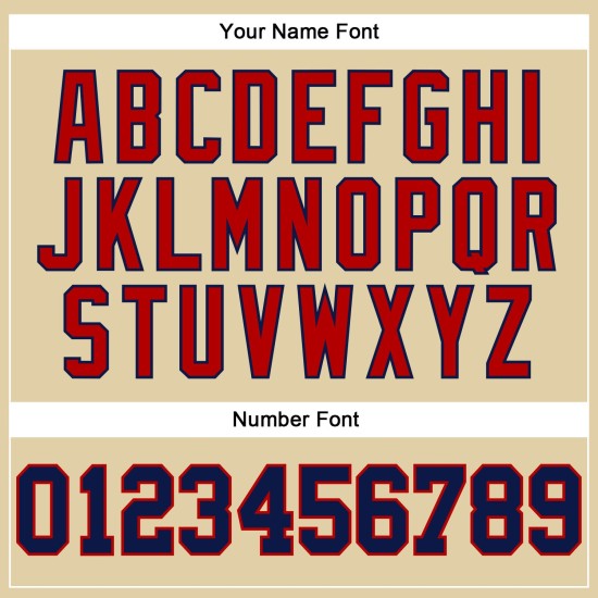 Maglia da baseball autentica personalizzata, blu navy e rossa Maglia da baseball autentica personalizzata, blu navy e rossa