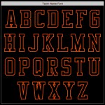 Maglia da baseball nera arancione personalizzata autentica